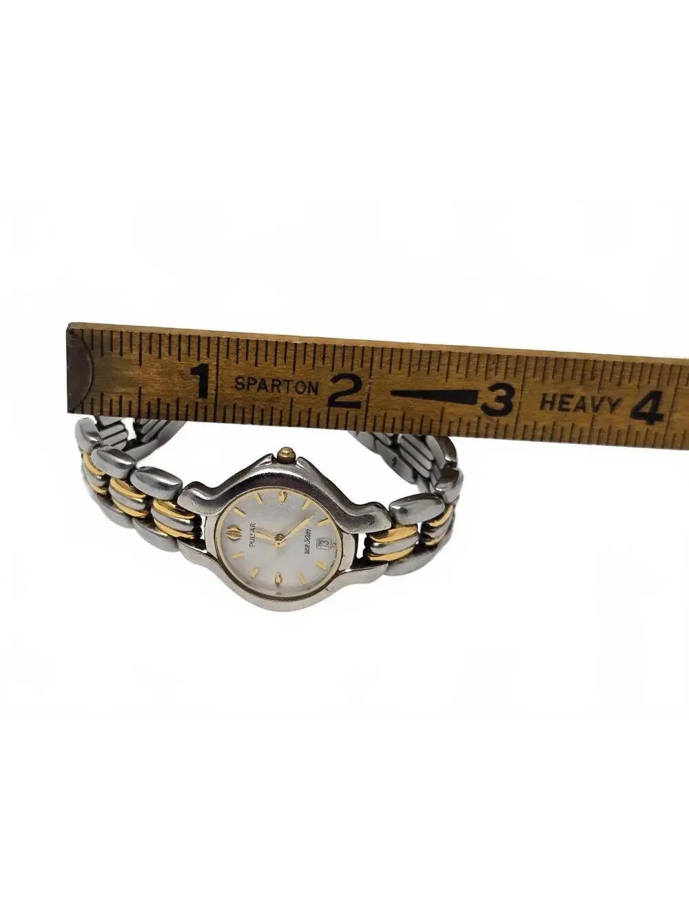 Vintage Pulsar Two-Tone Stainless Steel Women's Dress Watch with White Dial